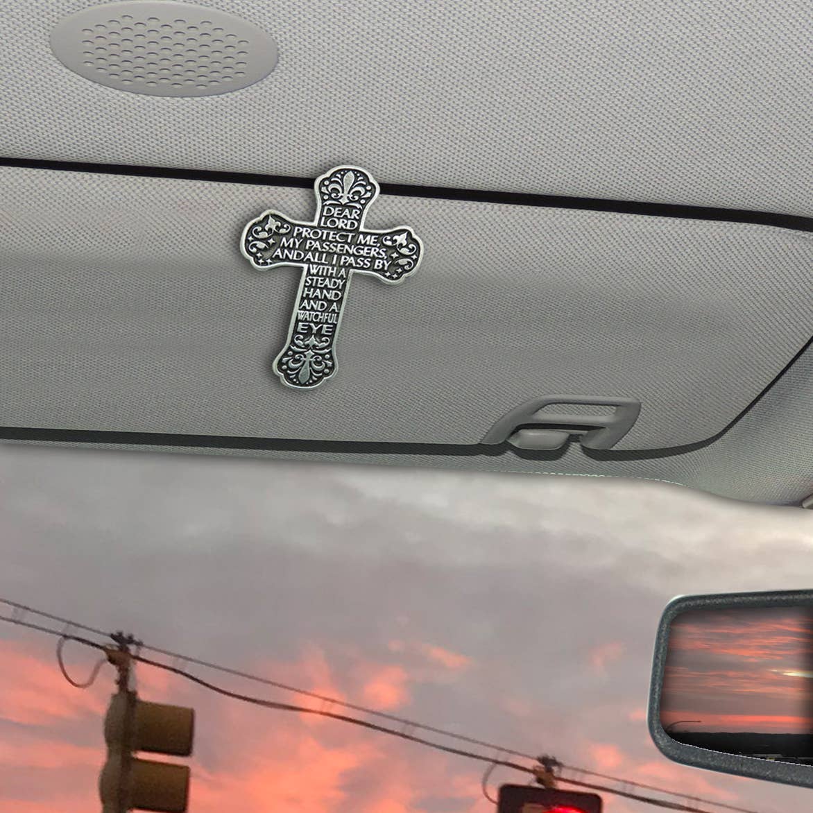Motorist Prayer Visor Clip