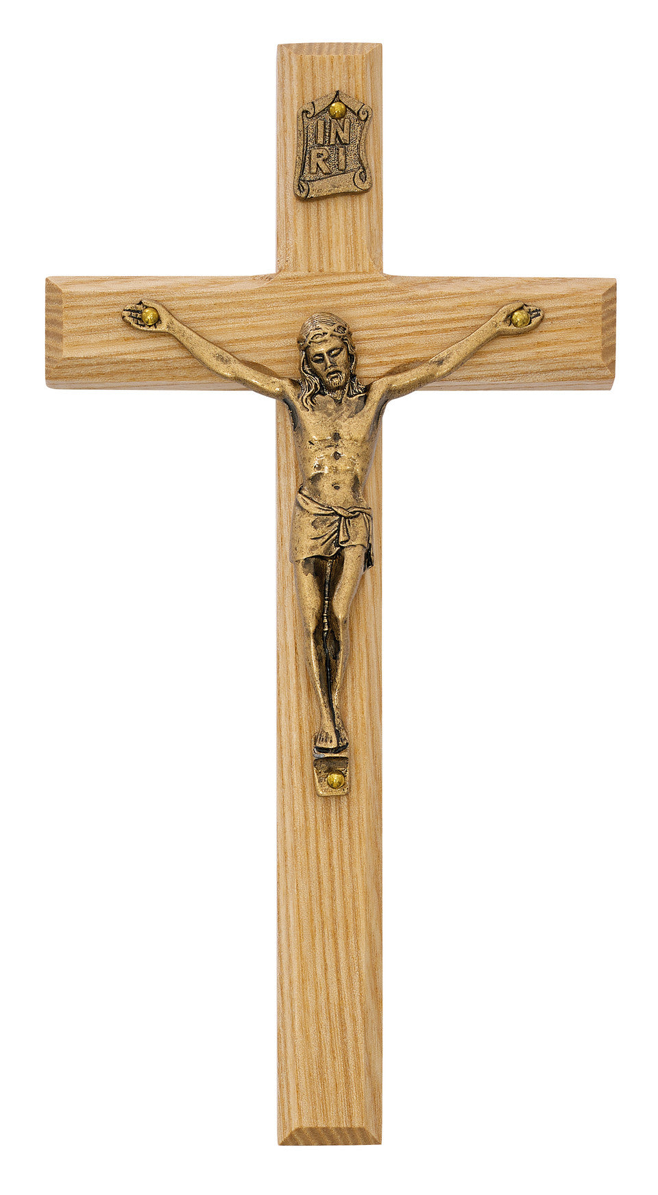 8" OAK CRUCIFIX