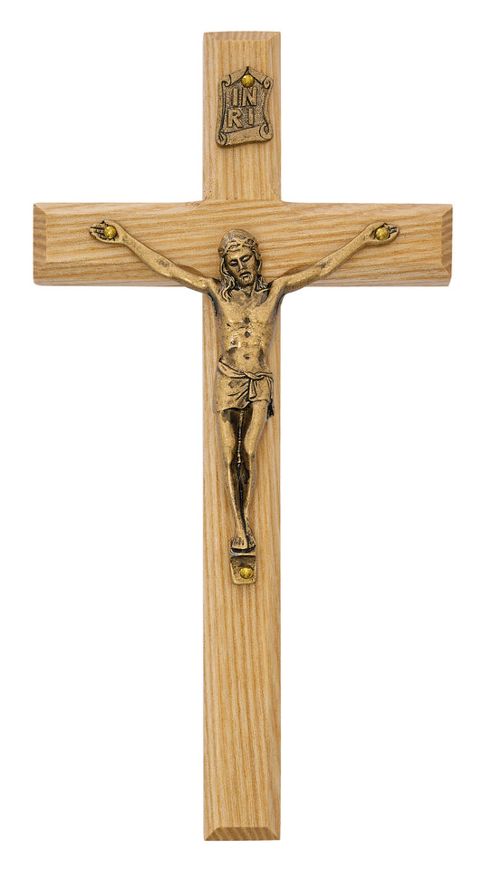 8" OAK CRUCIFIX