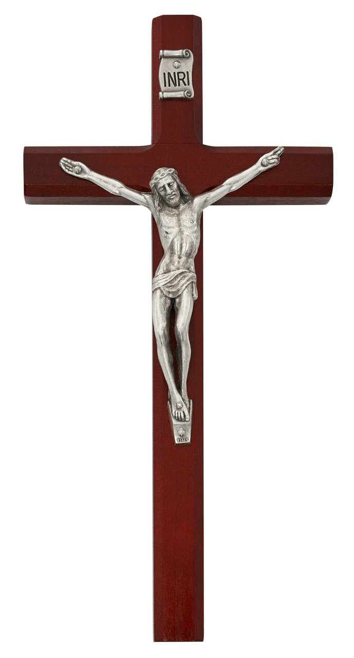 10" CHERRY STAINED CRUCIFIX