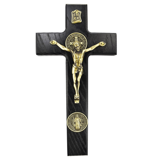 9" BLACK ST BENEDICT CRUCIFIX