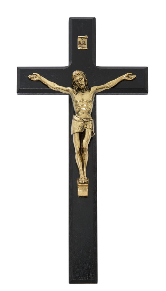 10" BLACK/GOLD CRUCIFIX