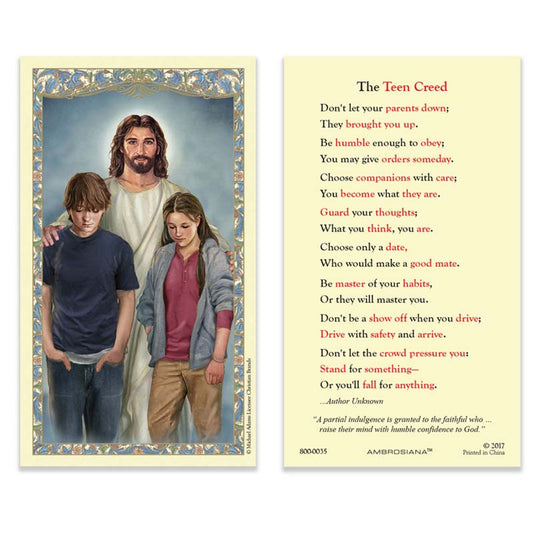 Holy Card - Laminated - The Teen Creed