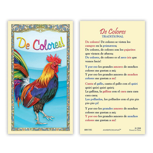 Holy card - Laminated - De Colores! (Cursillo)