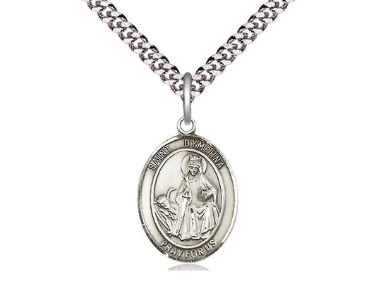 St Dymphna Oval Medal with chain