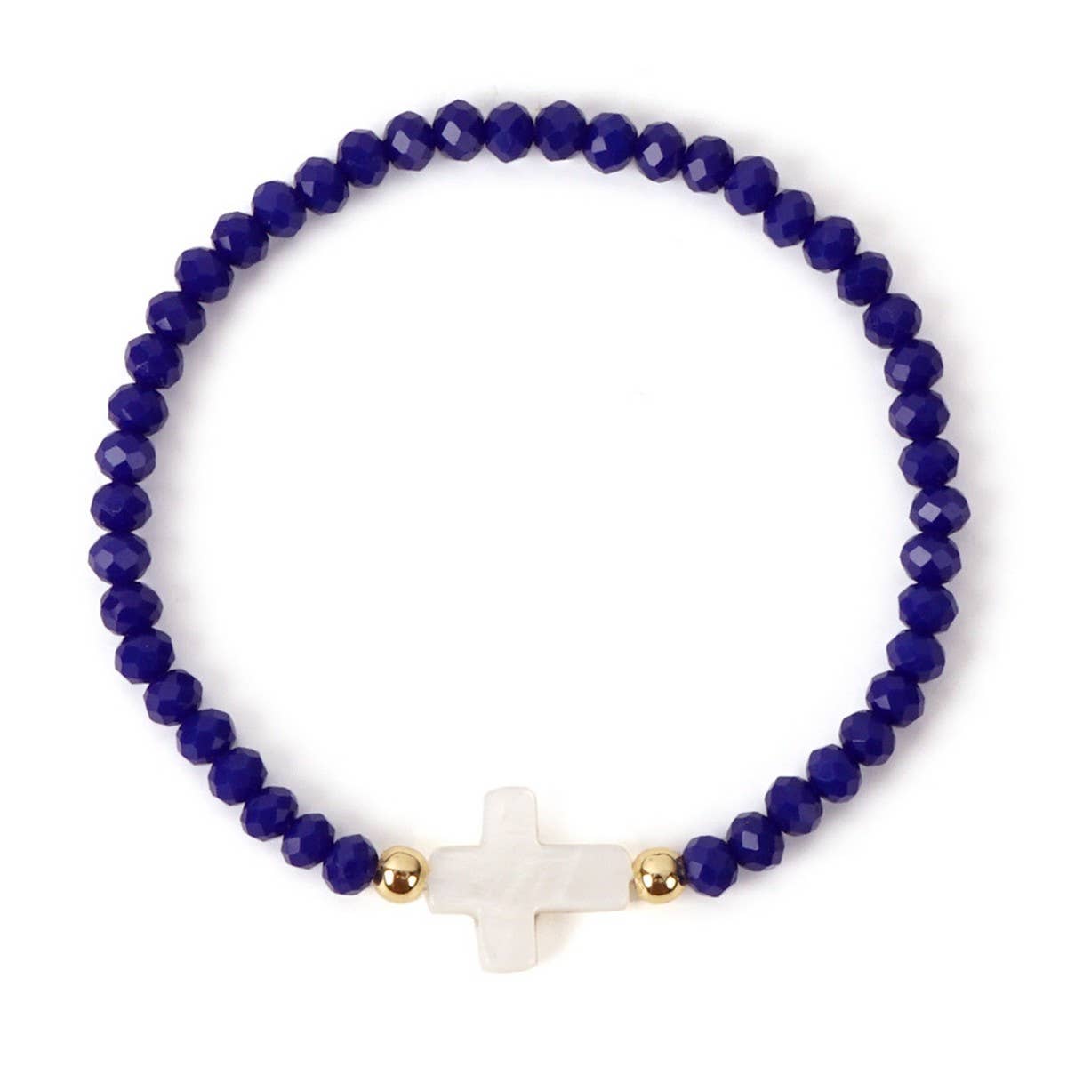 CROSS COLORED CRYSTAL HANDMADE BRACELET