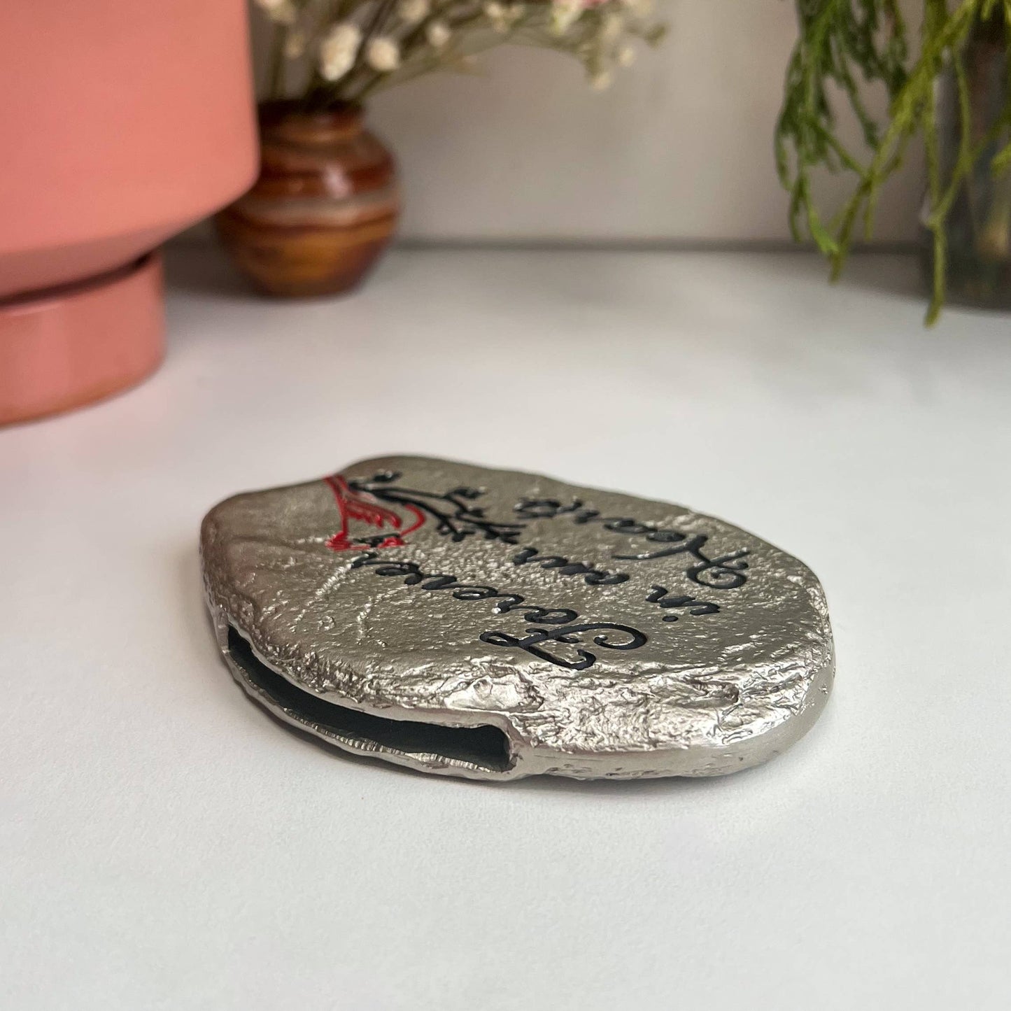 Forever Cardinal Garden Key Stone