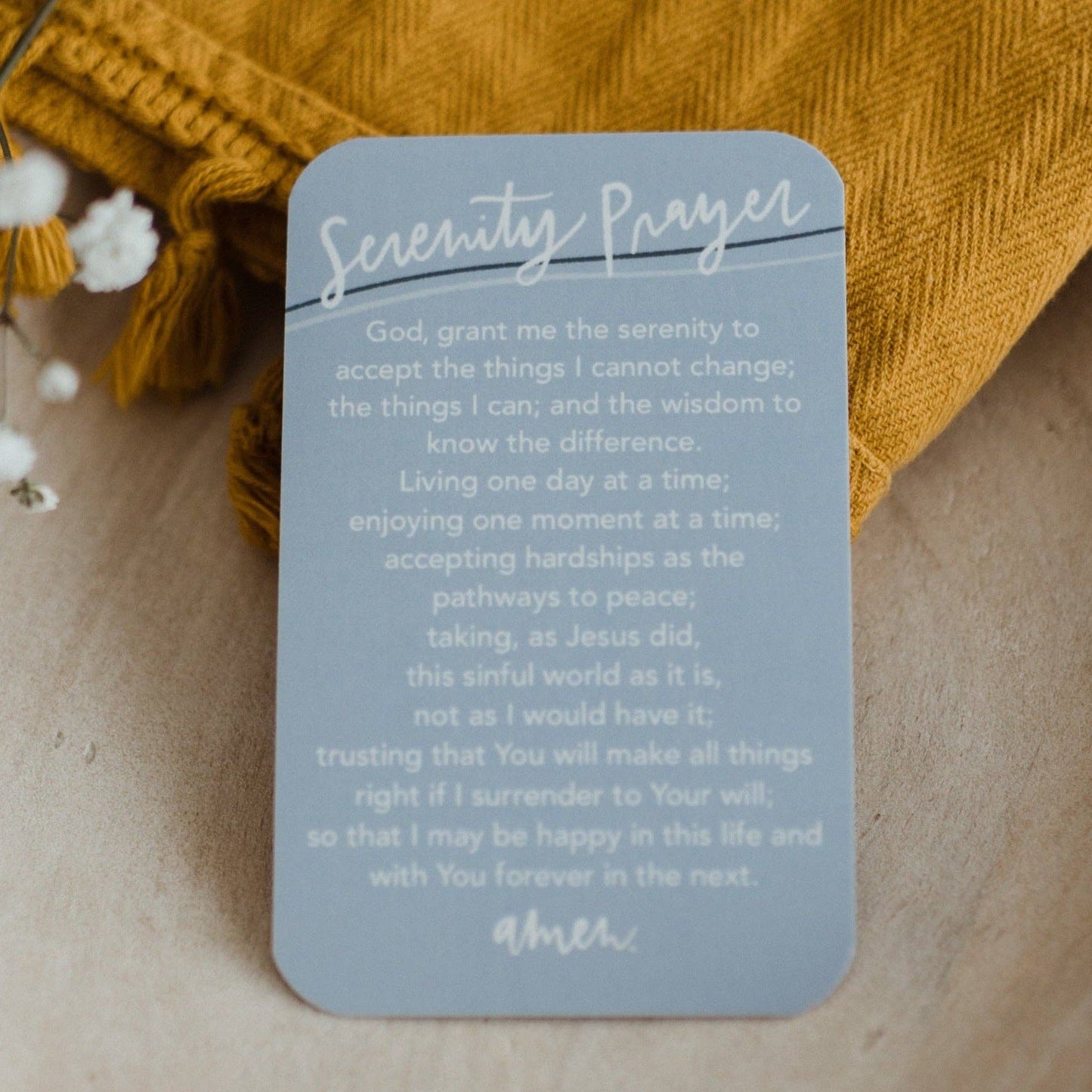 The Serenity Prayer Prayer Card