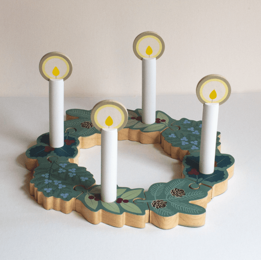 Christmas Advent Wreath Set (Double-Sided)
