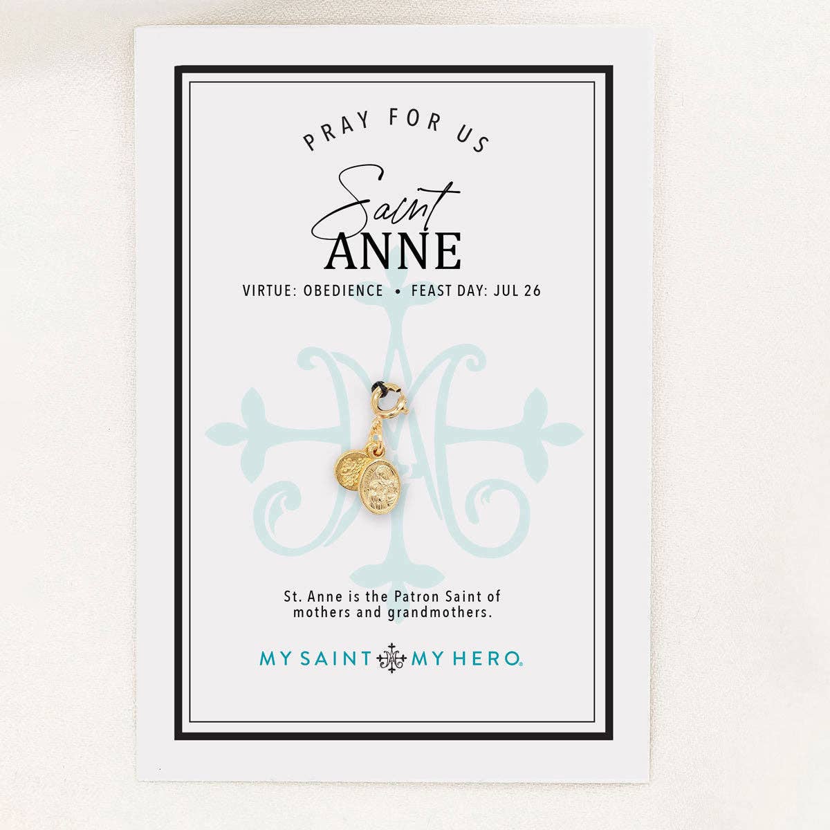 Filled by Faith Open Cross Charm - Medium, Gold