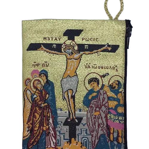 Crucifixion MD Rosary Pouch   4" x 6"