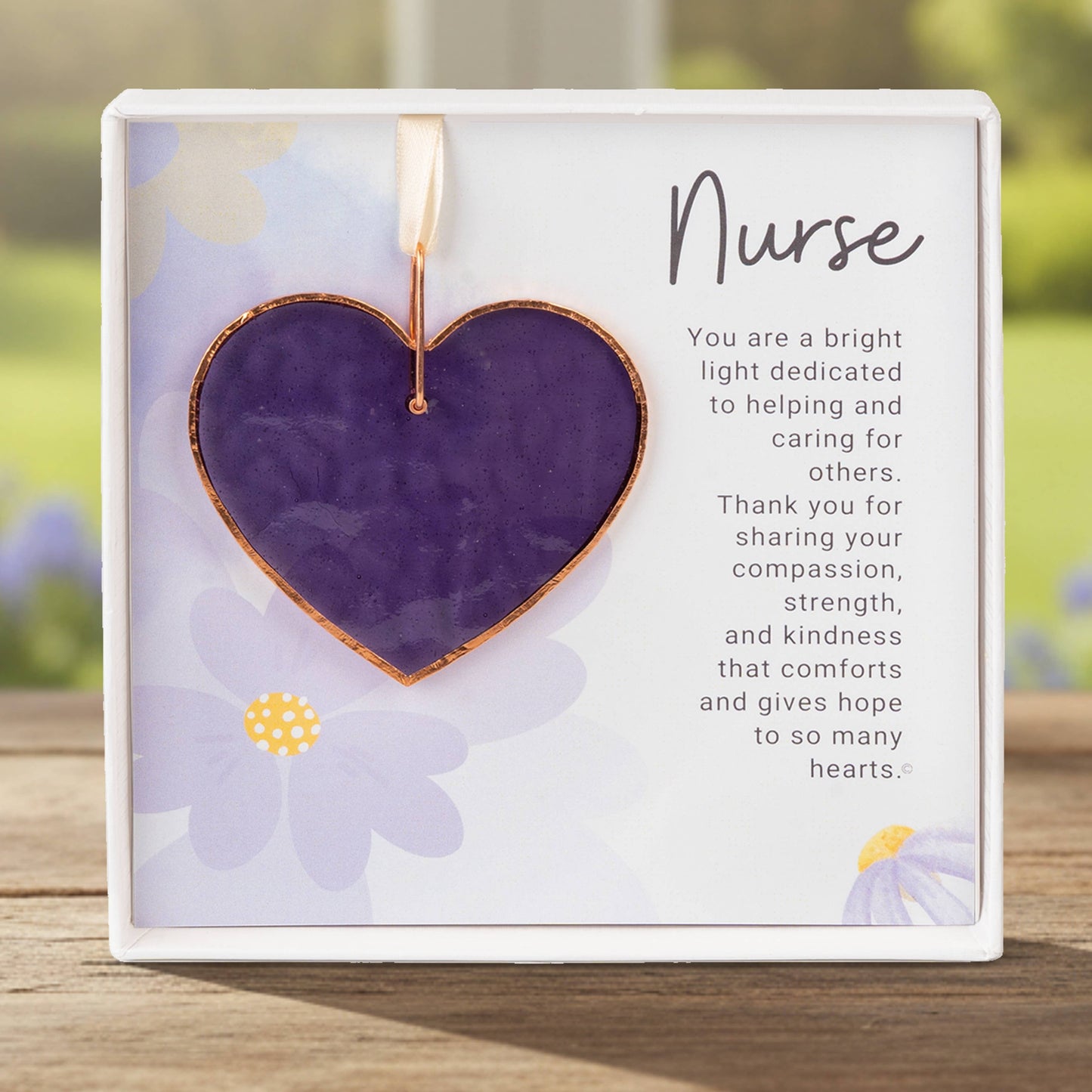 Nurse Keepsake Gift – Handmade Stained Glass Heart 40467