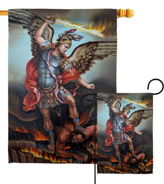 Flag St. Michael Vanquishing Satan Faith Garden House