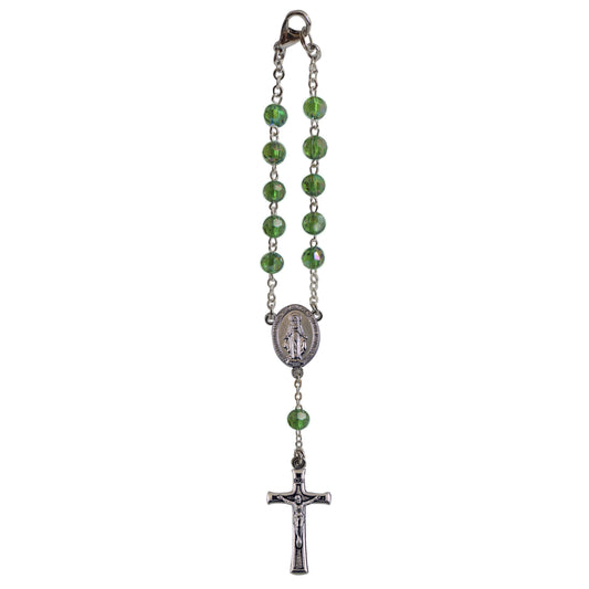 Emerald Bead Car Rosary