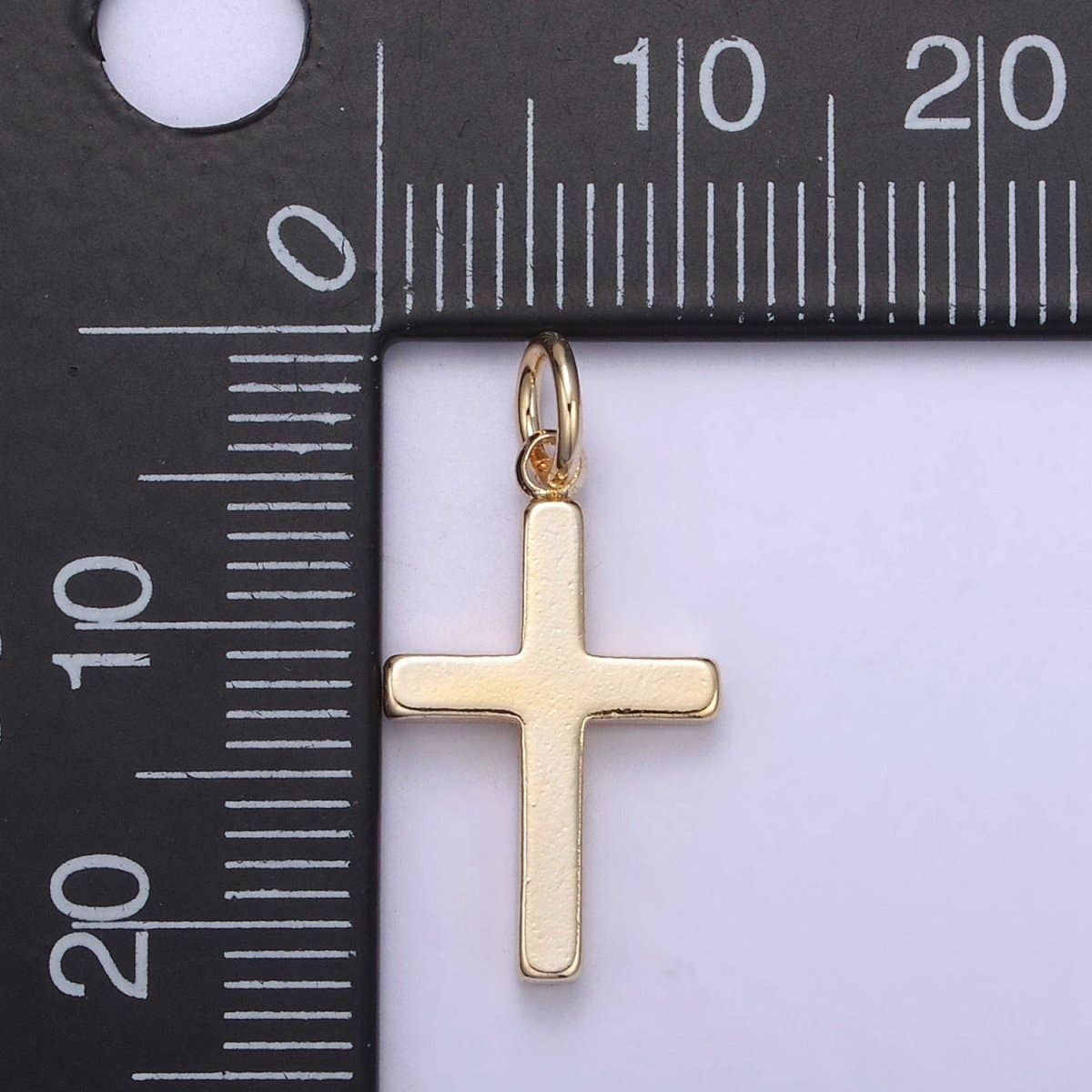 Gold Filled cross pendant, Simple Cross Charm