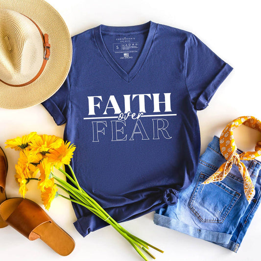 Faith Over Fear V-Neck