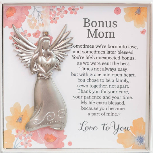 Bonus Mom (Stepmom Gift): Keepsake Angel Ornament and Card