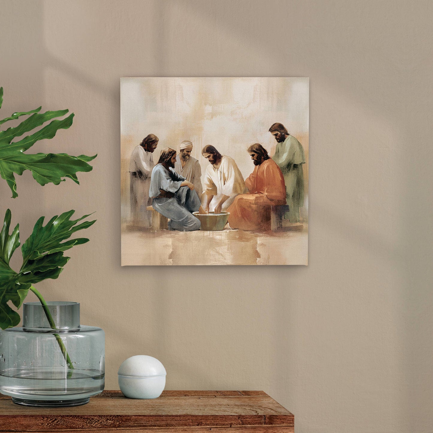 Jesus Washing Feet Canvas
