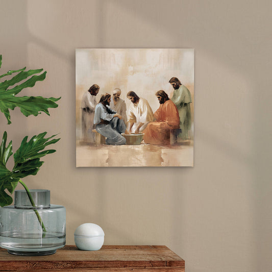 Jesus Washing Feet Canvas