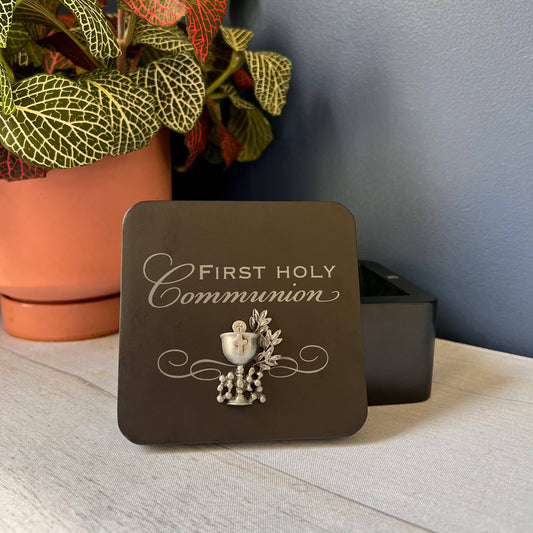 Communion Black Keepsake Box