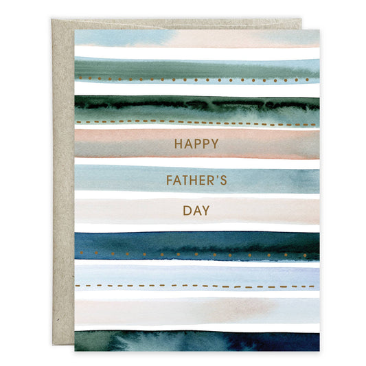 With Scripture Father's Day Greeting Card - Soft Blue Stripe