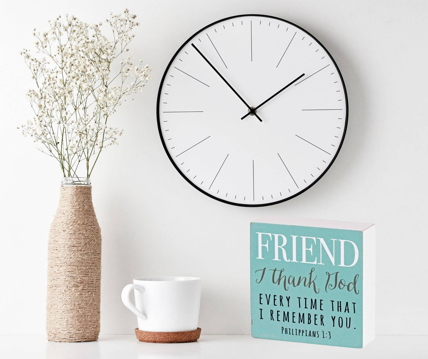 Tabletop Plaque Friend I Thank God 3X3