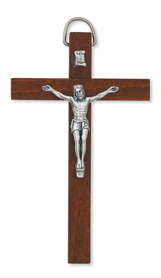 4" DARK BROWN CRUCIFIX