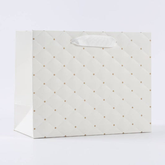 ivory dot wavy surface gift bag w/ tissue