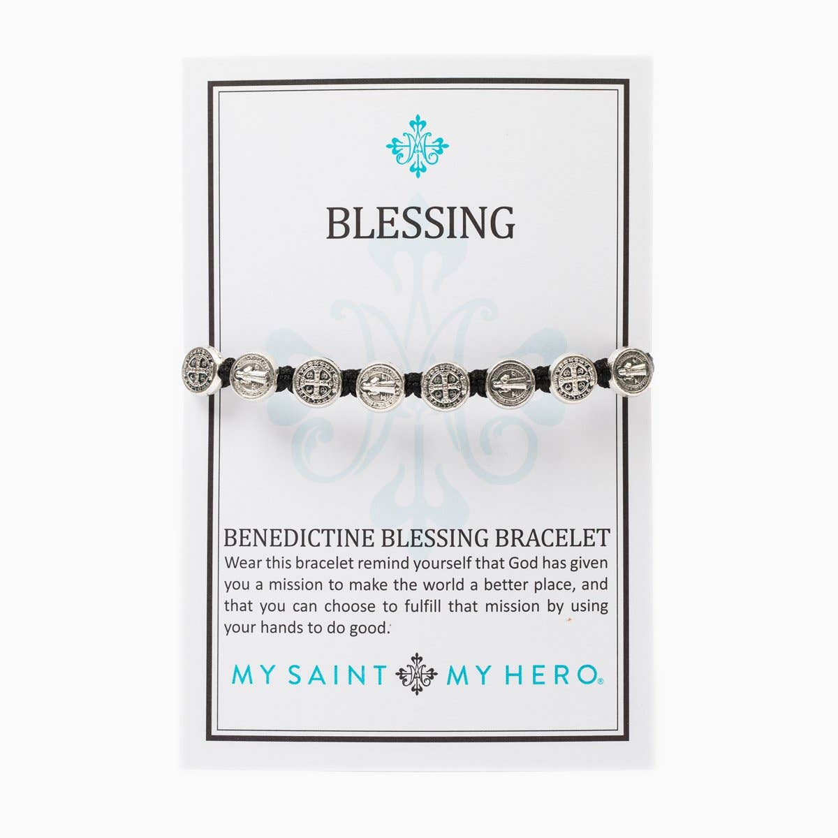 Benedictine Blessing Bracelet - Black / Silver
