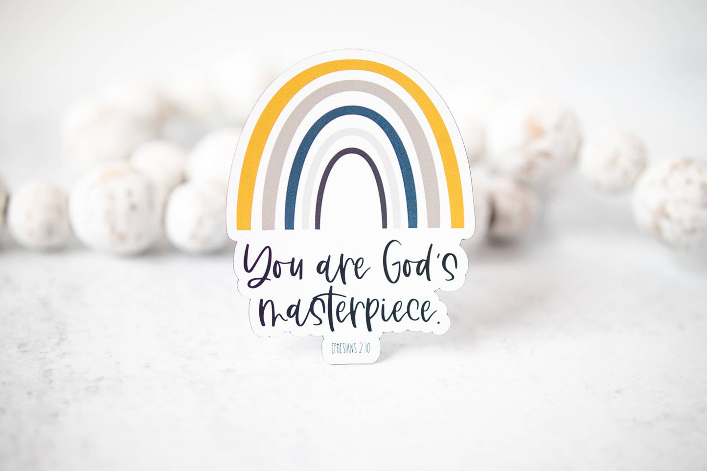 You Are God's Masterpiece Rainbow, Christian 3"x3" Magnet