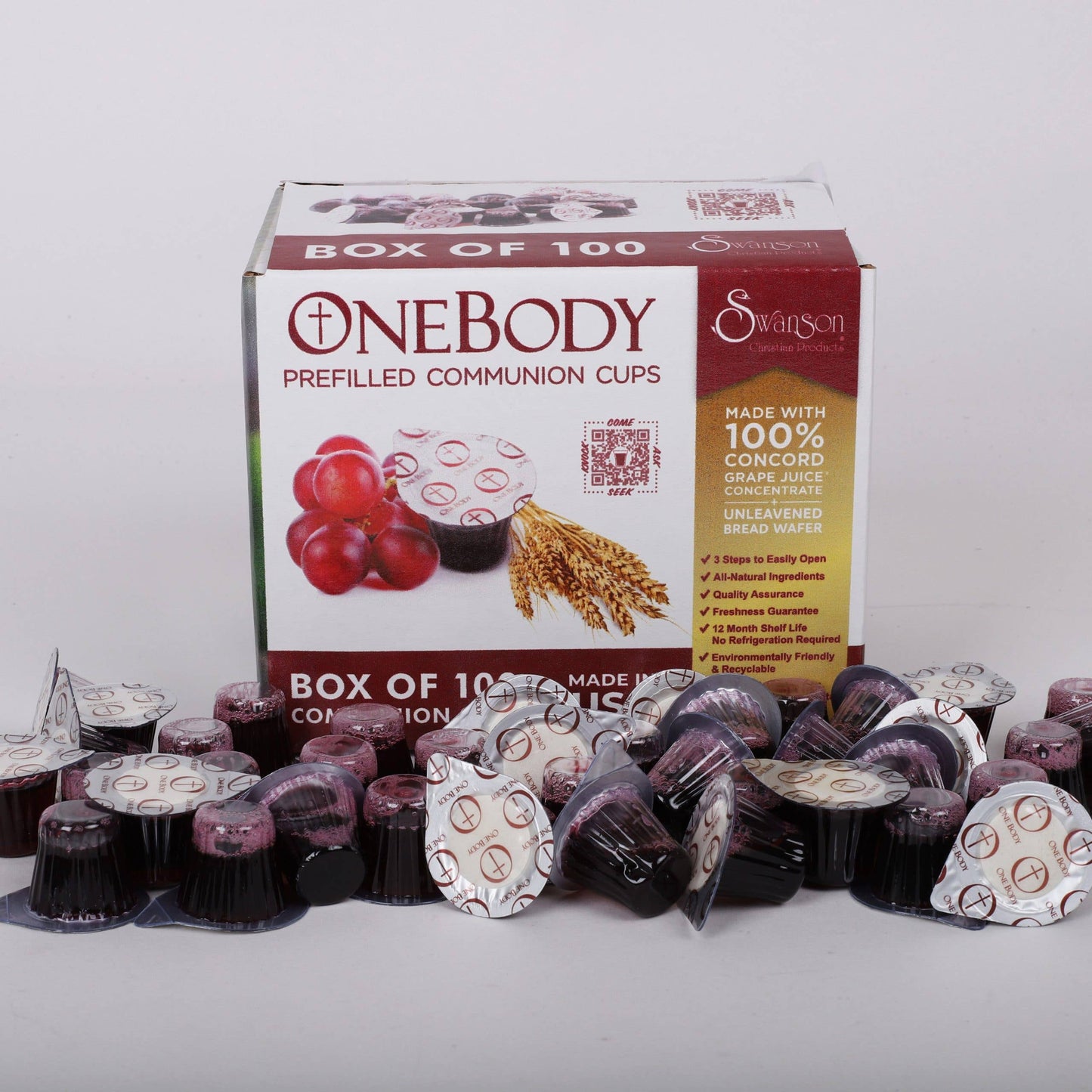 Communion Cups One Body Prefilled 100Ct