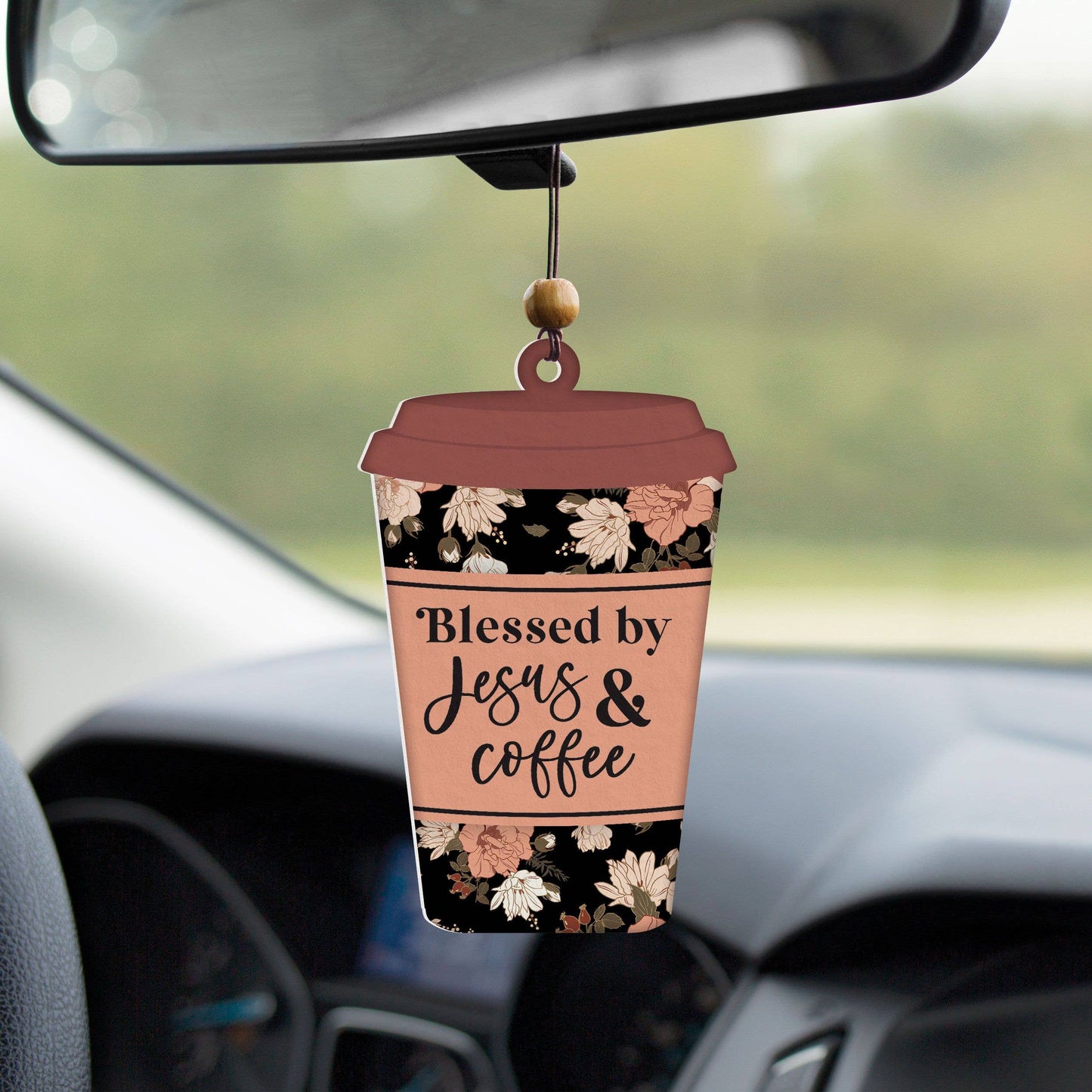 Blessed By Jesus & Coffee Air Freshener