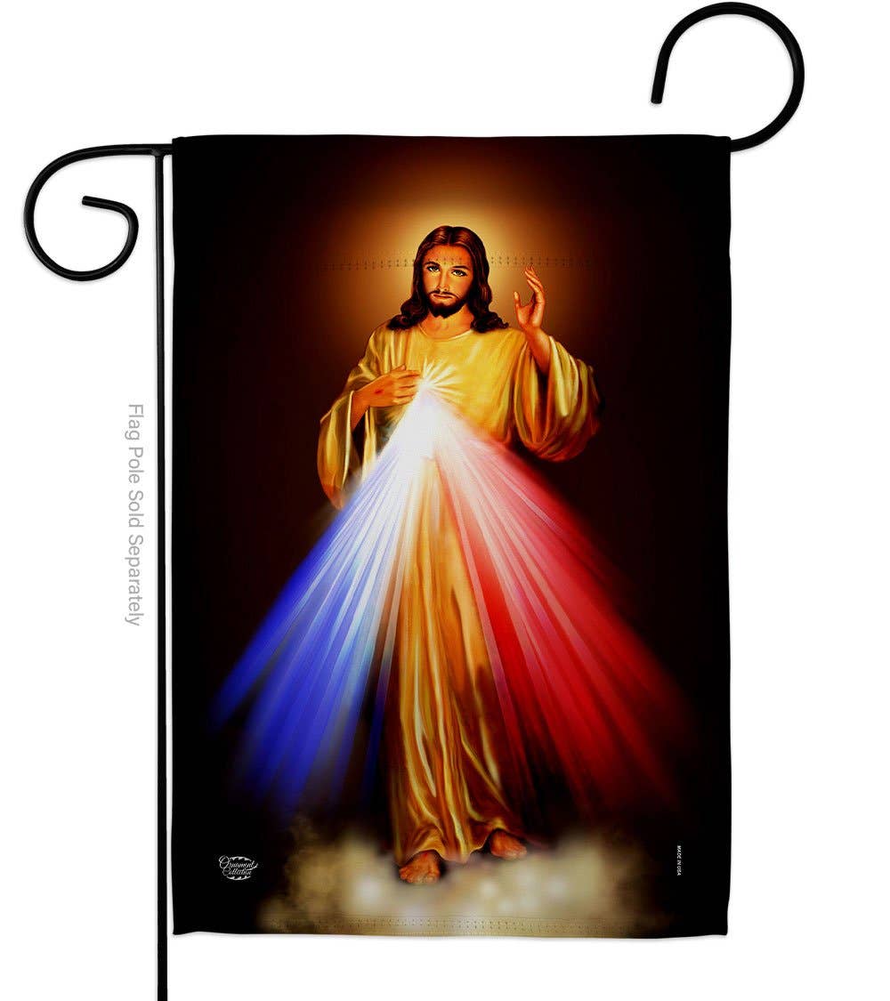 Jesus Divine Misericordia Religious Faith Decor Flag