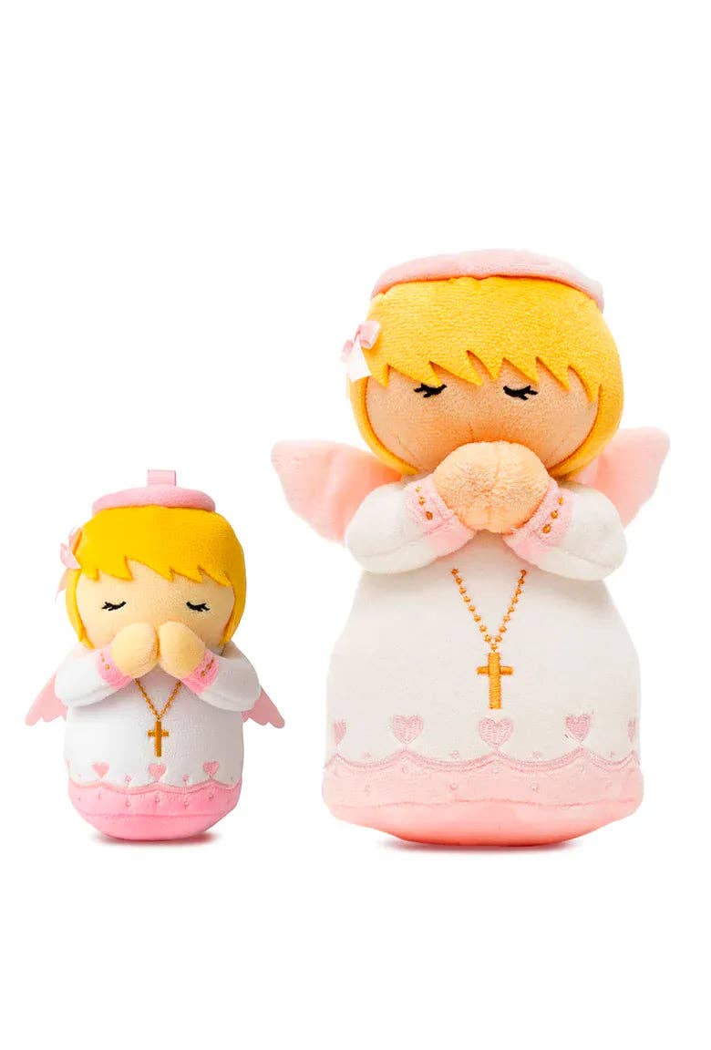 Guardian Angel Girl Catholic Mini Plush Doll — Divine Protection
