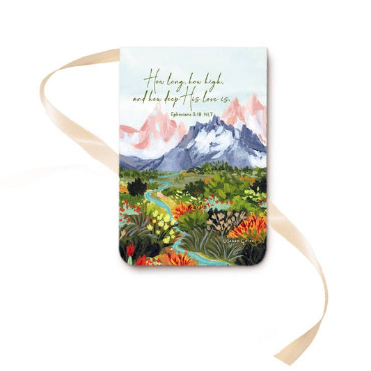 Mountains Faith Magnetic Ribbon Bookmark