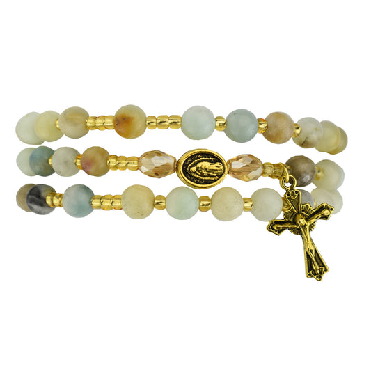 Rosary Wrap Bracelet - Guadalupe