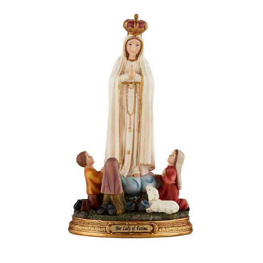 8" Our Lady of Fatima with Children Statue