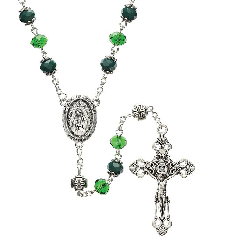 Sun Crystal Rosary - Our Lady of Guadalupe