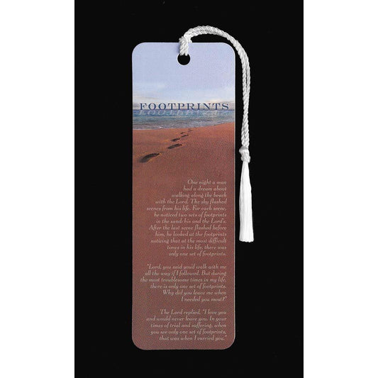 Footprints Bookmark with Tassel