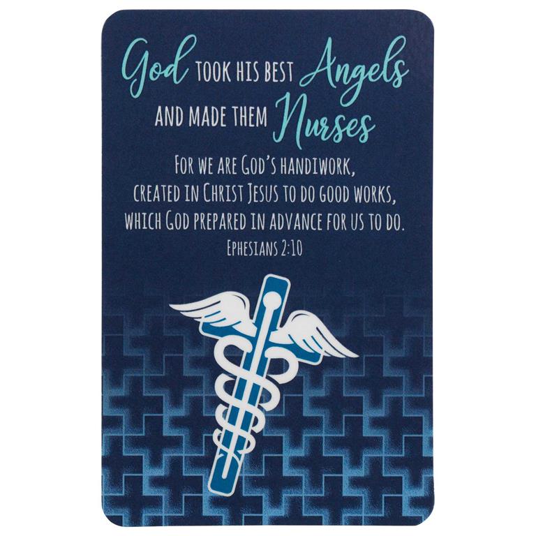 God took His best Angels and Made them Nurses Pocket Card