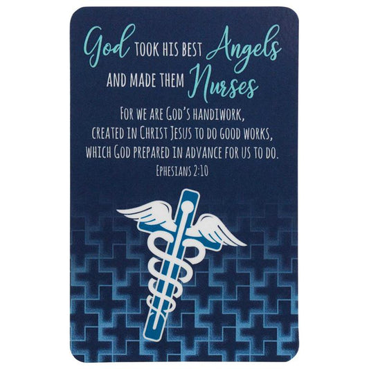 God took His best Angels and Made them Nurses Pocket Card