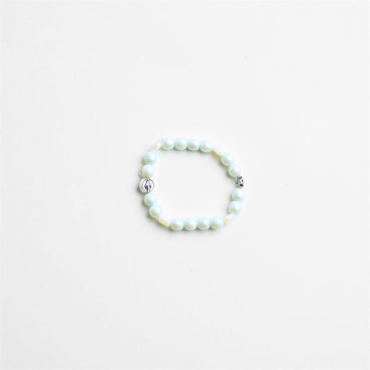 Bracelet Light Blue Frosted Beads