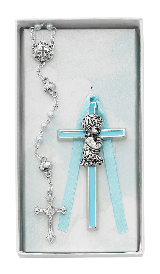 CROSS & SHELL ROSARY SET