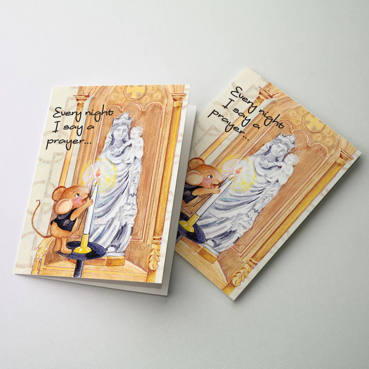 Every Night I Say a Prayer - Benny the Church Mouse Care and Concern Card