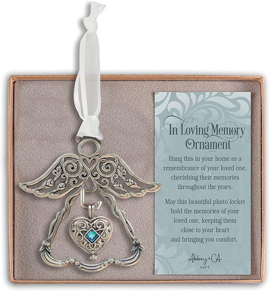 Angel ornament with Forever in My Heart Photo Locket