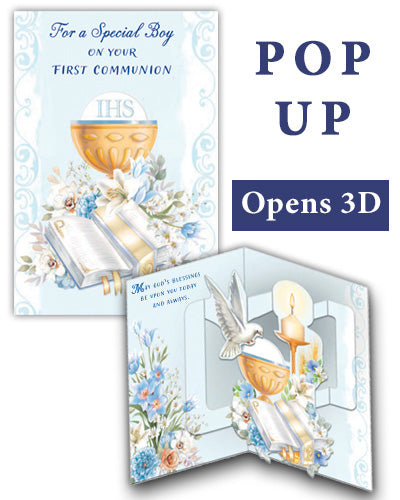 First Holy Communion POP UP Card - Boy
