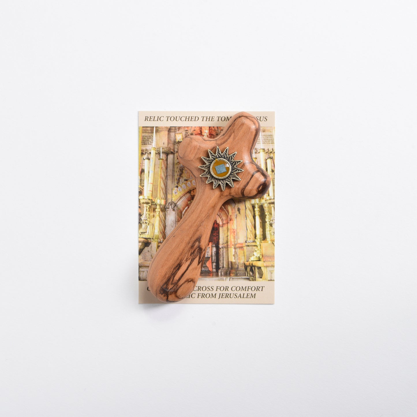 Relic Olive Wood Comfort Cross
