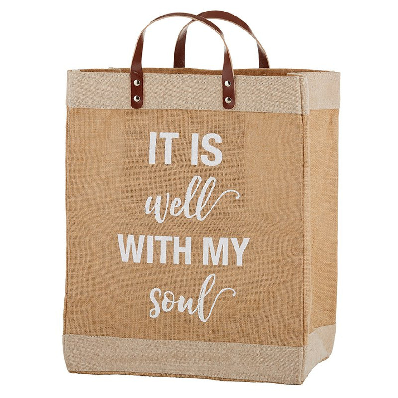 Farmer's Market Large Tote - It Is Well with My Soul