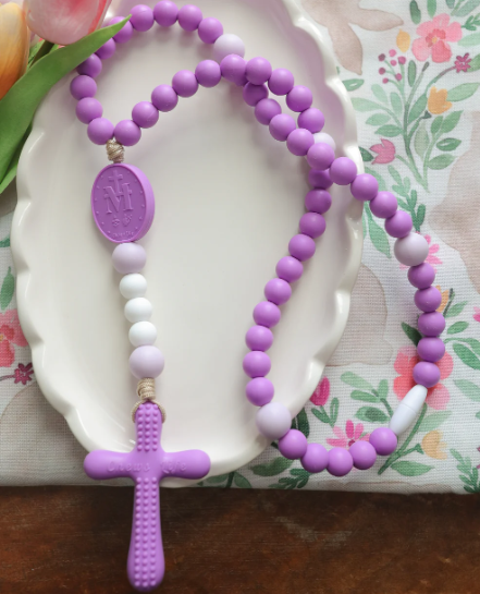 Chews Life Silicone Rosary - Easter