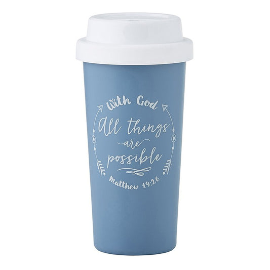 Double Wall Tumbler - With God All Things are Possible